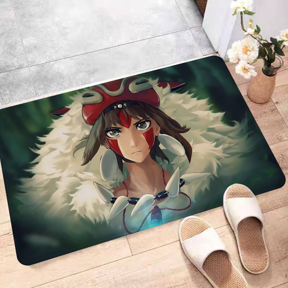 Аниме Фильм П-Принцесса М-Мононоке Коврик для входной двери Скандинавский стиль Домашний придверный коврик Коврики для ванной-туалета Коврик для декора спальни Отеля
