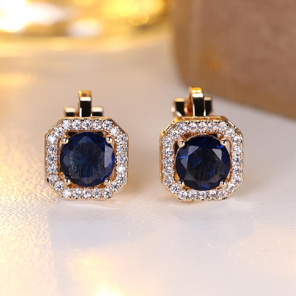 1 пара круглых циркониевых клипс для ушей для женщин и девочек, модные золотые квадратные непроколотые клипсы для ушей