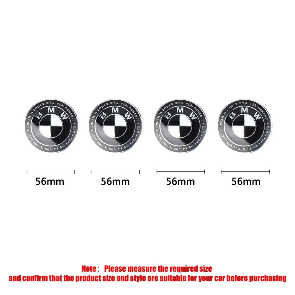 for BMW 1 3 5 7 Series M M3 M5 M6 F01 F20 Valve 56/68mm Auto Hub Caps Car Wheel Center Cover Hubcaps Decoration Accessories CA0
