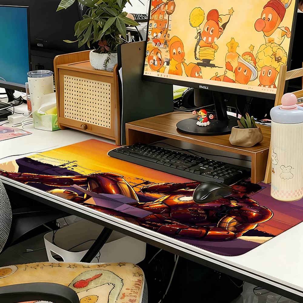 Cool I-Iron Man Classic Mouse Pad Computer Mat Deskpad Laptop Keyboard Mat Office Large Landscape Mousepad