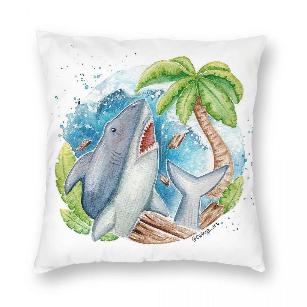 Bruce The Shark From Raft Pillowcase Polyester Linen Velvet Printed Zip Decor Room Cushion Cover Wholesale x