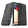 Shockproof Hard Case for Samsung Galaxy A02s + Screen Protector - BLACK