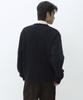 MUSINSA STANDARD [Victoria Wool] Cable Crew Neck Knit [Navy]