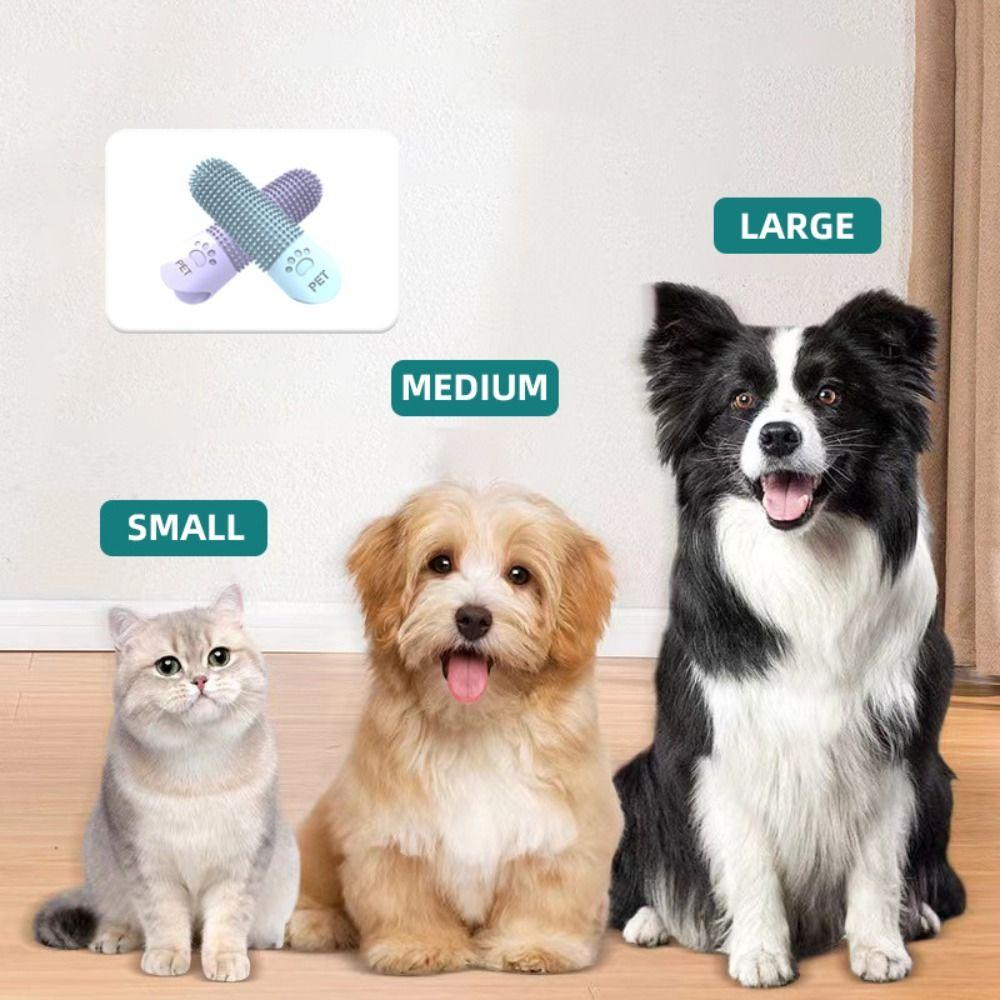 Super Soft Pet Teeth Cleaning Fingertips Silicone Cats Mouth Cleaner Pet Toothbrushes Dental Care