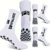5pairs Silicone Dots Non-slip Football Socks Sport Crew Socks, Outdoor Sports Socks for Soccer, Running, Cycling, Hiking