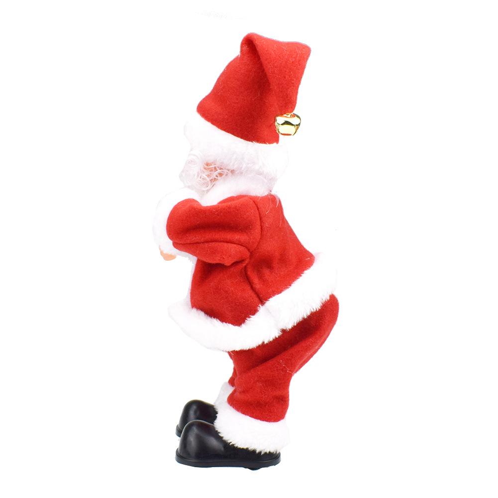 Витая хип Санта-Электрическая игрушка Санта-Клауса танцевальная музыка Санта-кукла Рождественское украшение подарок для детей (без батареи)