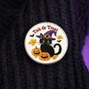 Costume Brooch Pin, Halloween Dark Stitched Doll with Bandage Patch Exquisite Craftsmanship Design, Zinc Alloy Round Badge, Lightweight Clothes