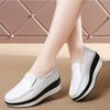 Fashion Platform Flats Loafers for Women Autumn Thick Bottom Casual Leather Walking Sneakers Round Toe Wedge Shoes  2025