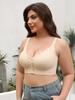 Women's Front Button Closure Bra Adjustable Strap Plus Size Bra