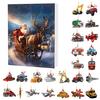 2025 Transportation Advent Calendar 24 Days Christmas Countdown with Collectible Train Plane Pendants Holiday Gifts for Toddler Boys Kids