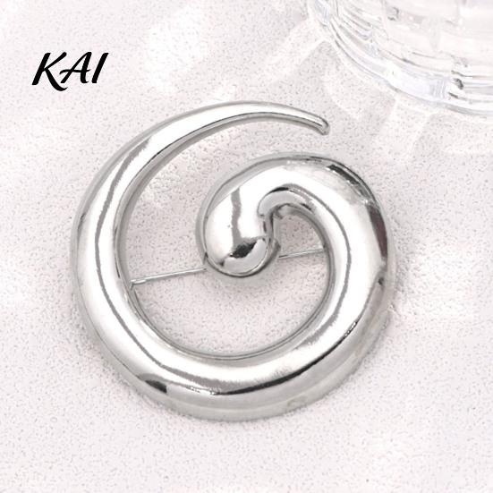 Spiral Brooch Pin Minimalist Geometric Pin, Art Badge for Men Decorative Lapel Women, Alloy Coats Suits Sweaters Scarves Design