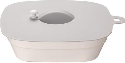 Посуда для микроволновой печи Ishigaki белая, ширина x глубина x высота 6 см, керамика, ширина 18 x глубина 18 x высота, керамика, набор с силиконовой крышкой, квадратный, мелкий