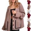 Ayollar Modasi Kundalik Moda Kontrast Rangli Trikotaj Kardigan V-yoqali Uzun Yengli Jaket