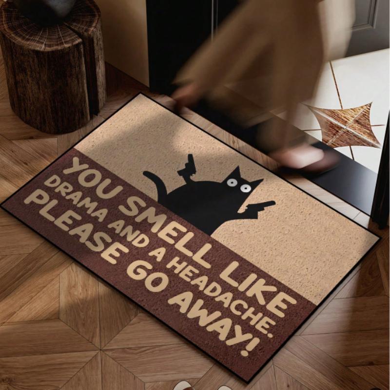 Cartoon Fun Welcome Doormat, Entryway Mat, Non-Slip and Wear-Resistant Kitchen Rug, Home Decoration