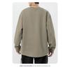 Men S Long Sleeve T Shirt Loose Fit Arc Hem Letter Print Casual Top