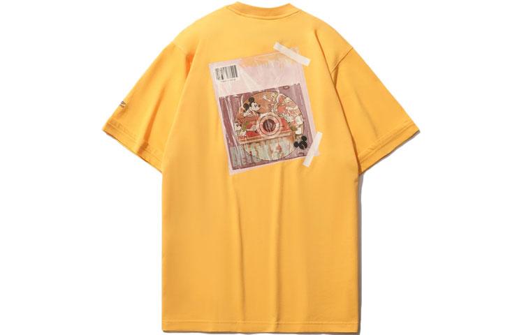 Li Ning x Disney Mickey Mouse Collection Sports Fashion Collection Drop Shoulder Sleeve T Shirt Women's Amber Yellow AHSR214-5