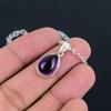Royal Blue Amethyst Pendant HandCrafted Fine Polished 925 Sterling Silver Pendant with Morden Design Gift for Wedding Bridal ThanksGiving