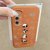 Милый Чехол с Принтом Панды Для Samsung S26 S25 Ultra S24 S23 S22 S21 FE A15 A35 A55 A16 A36 A56 A17 A18 A37 A57 5G Мягкий Чехол с Текстурой Кожи