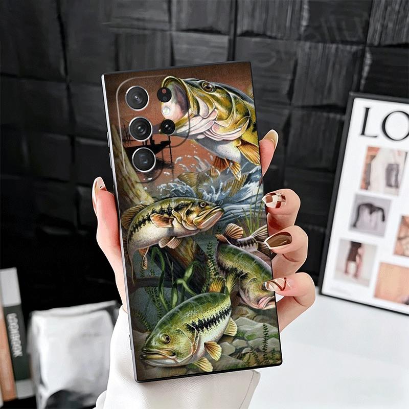 Рыболовная удочка для карпа Мягкий чехол для телефона для Samsung Galaxy S26 S25 Edge S24 Ultra S23 Plus S22 S21 FE S20 Черная задняя крышка