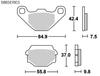 KITACO SBS Brake Long Life Touring 586LS Sinter for Pads, & Type, Metal, Balius, Estrella, ZZR250, Zanthus, EX-4, KLE500, 777-0586030