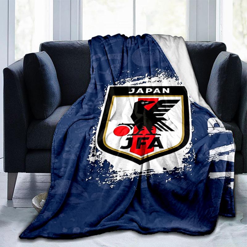 Japan Football Association Emblem Blanket Suitable for Sofas, Beds, Offices, And Camping - Perfect Gift for Halloween Christmas