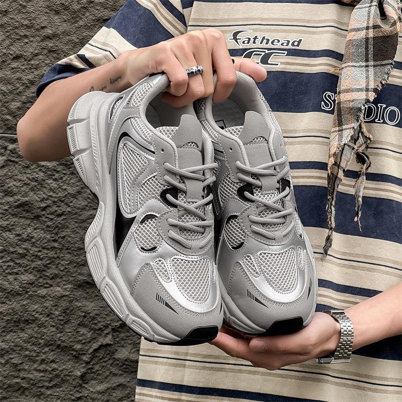 Новая мужская повседневная спортивная обувь сетка платформа мужская обувь модная универсальная обувь для папы мужская