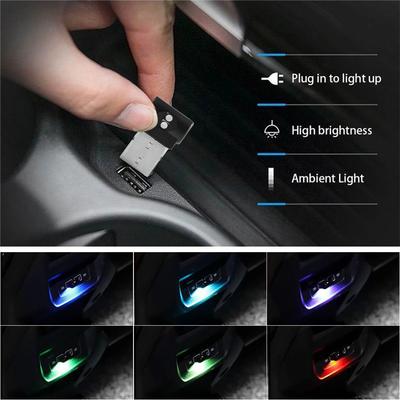 Мини USB LED Автомобильный свет Автомобильный внутренний атмосферный свет Аварийное освещение Свет ПК Автомобильный красочный декоративный светильник Автомобильные аксессуары