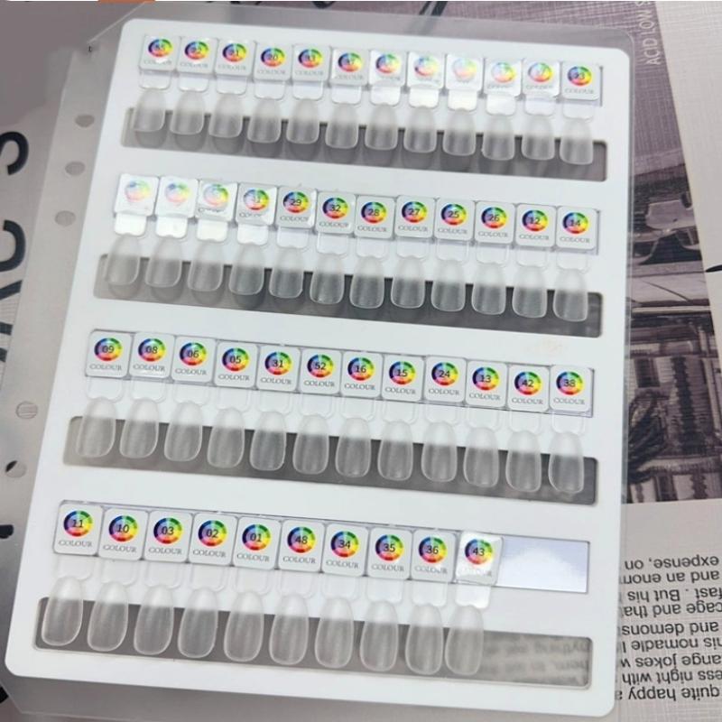 48/96/144/192 Цвета Магнитные Типсы Книга-образец для Дизайна Ногтей Тестер Цвета Маникюра Книга для Хранения Большой Акриловый Дисплей Работ Цветовая Карточка