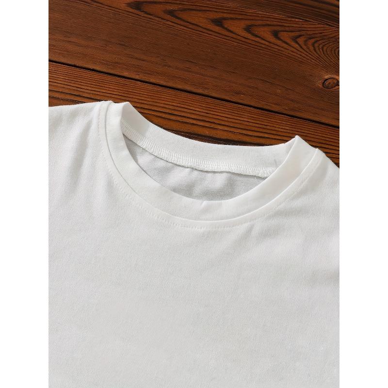 Мальчиковая футболка с круглым вырезом, Весна-Лето, Милый мультяшный принт с яблоком, Стильный повседневный топ с коротким рукавом для детей