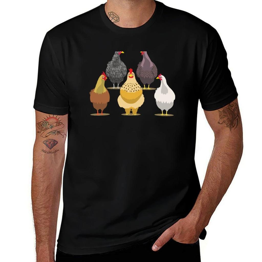 Country Chickens Cute Chicken Farming Lover Gift Tshirt Sports Casual Short Sleeve Cotton Tee