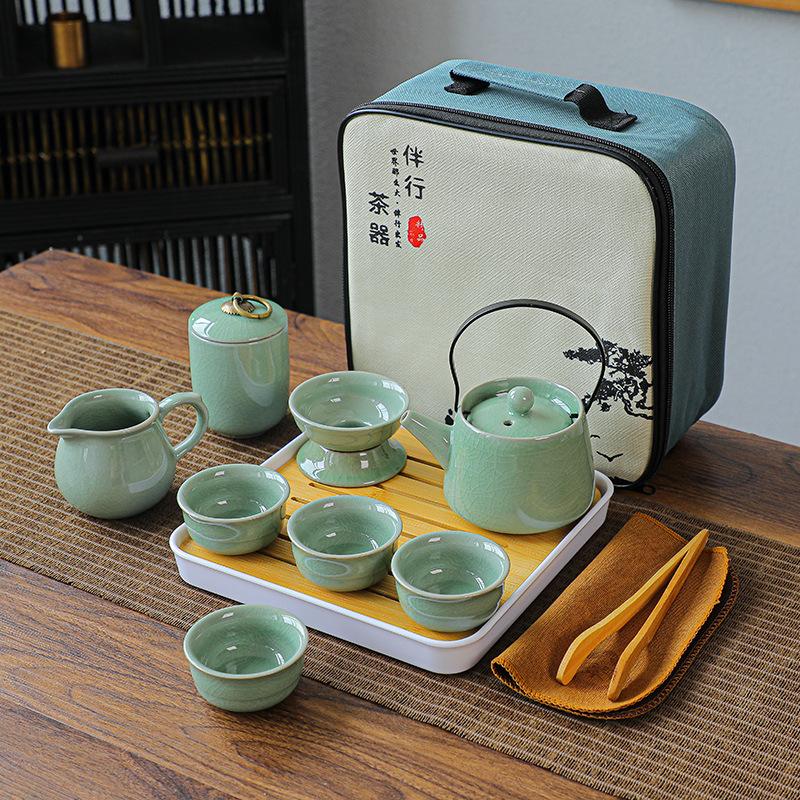 Portable Ge Kiln Travel Tea Set Real Estate Bank Insurance Souvenir Event Gifts Business Gifts