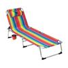 Textiline Lounge Chair Multicolor 185 X 57 X 26 Cm