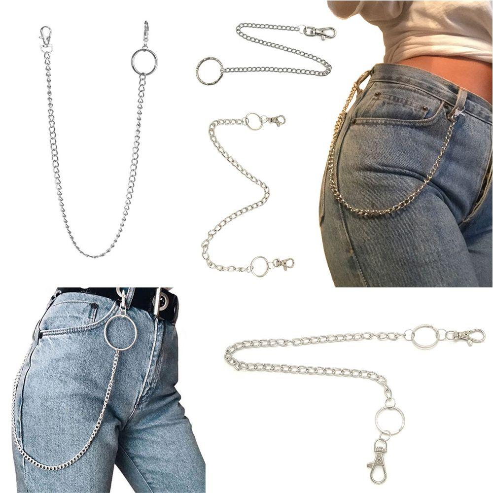 Большие кольца, брелки, клипсы, одинарные нити, цепочка для кошелька, ремня, брюк, брелок, байкерская ссылка, хип-хоп ювелирные изделия