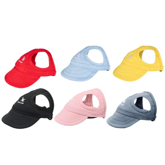 Pet Baseball Cap Super Soft Adjustable Wear-resistant Wide Brim Easy-wearing Dress Up Canvas Colorful Puppy Baseball Cap Pet Headgear Pet Supplies