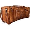 Men's OverSize Leather Vintage All Belonging Duffle Travel Weekend Overnight Bag