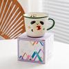 Comic Cartoon Animal Ceramic Large Capacity Breakfast Cup Household Mug Milk Cup Oatmeal Cup High Appearance