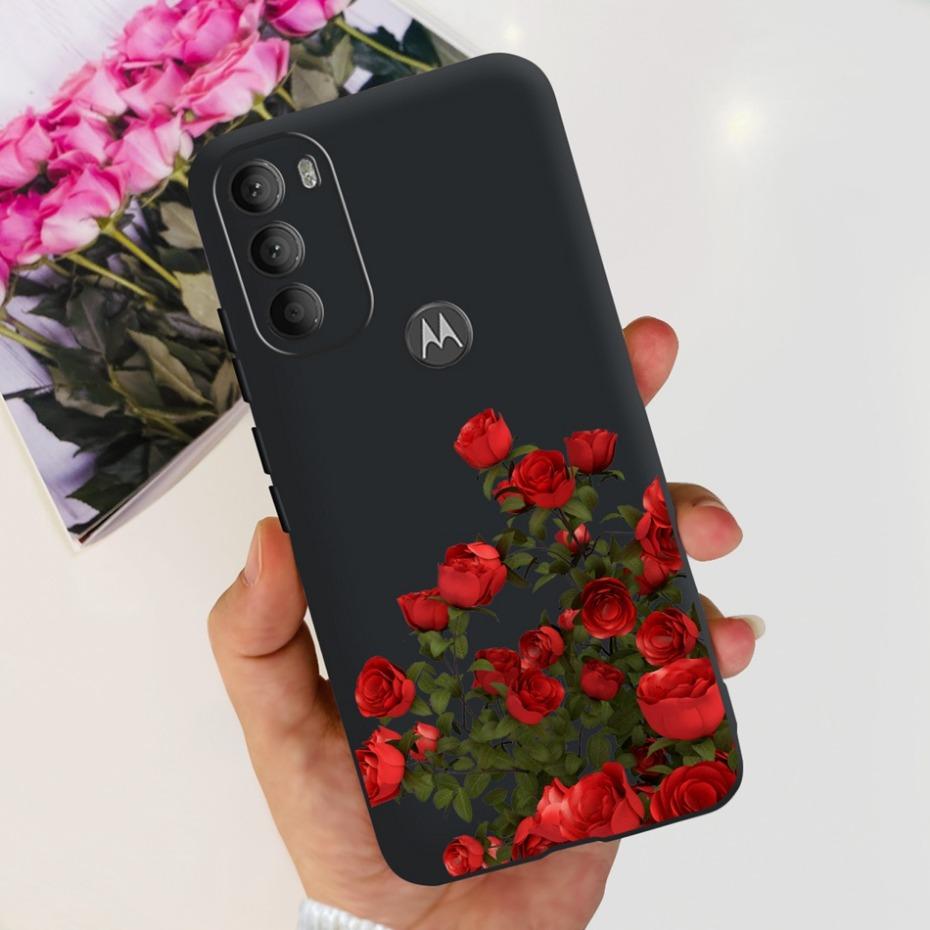 Lovely Printing Case For Motorola Moto G71 5G Soft TPU Black Silicone Back Cover For MOTO G71 G 71 5G XT2169-1 Phone Cases