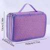 High Quality Custom 3-Layer Canvas Pencil Case with Portable Handles Large Capacity Art Supplies Bag in Multiple Colors