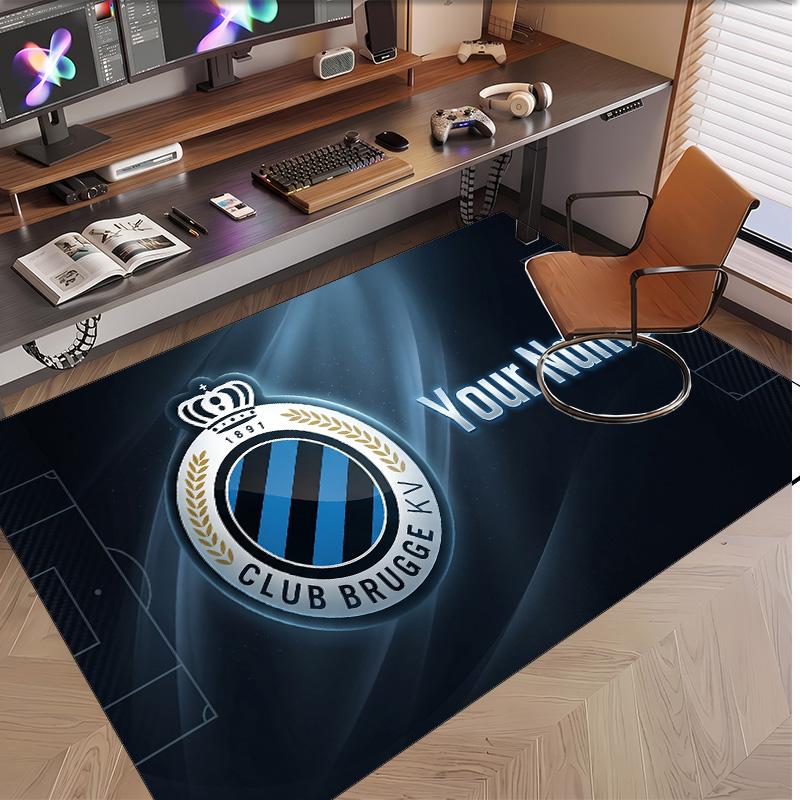 Personalized Crystal Velvet Carpet Club Brugge FC Pattern Non Slip Floor Rug