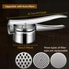 Stainless Steel 3 Interchangeable Fineness Discs Potato Ricer Multifunctional Masher Fruit and Vegetable Tools
