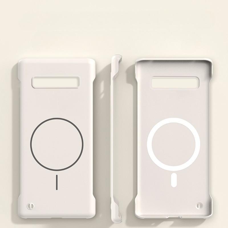 Для чехла для телефона Magsafe без рамки для Samsung S10 Plus S20+ S21 FE S22 S23 Note 20 Ultra Тонкий Бескаркасный Жесткий ПК Магнитная Крышка