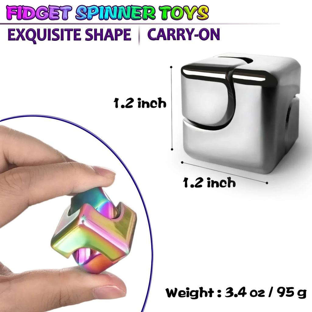 Металлический куб вращающийся гироскоп для кончиков пальцев непоседа антистресс игрушки взрослый офис дом путешествия портативные спиннеры рождественские подарки