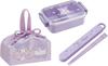 Skater Kuromi 25 Big Ribbon Antibacterial Dishwasher Safe Soft Lid Tight Lunch Square Chopsticks and Chopstick Case Lunch Drawstring My Melody Kuromi