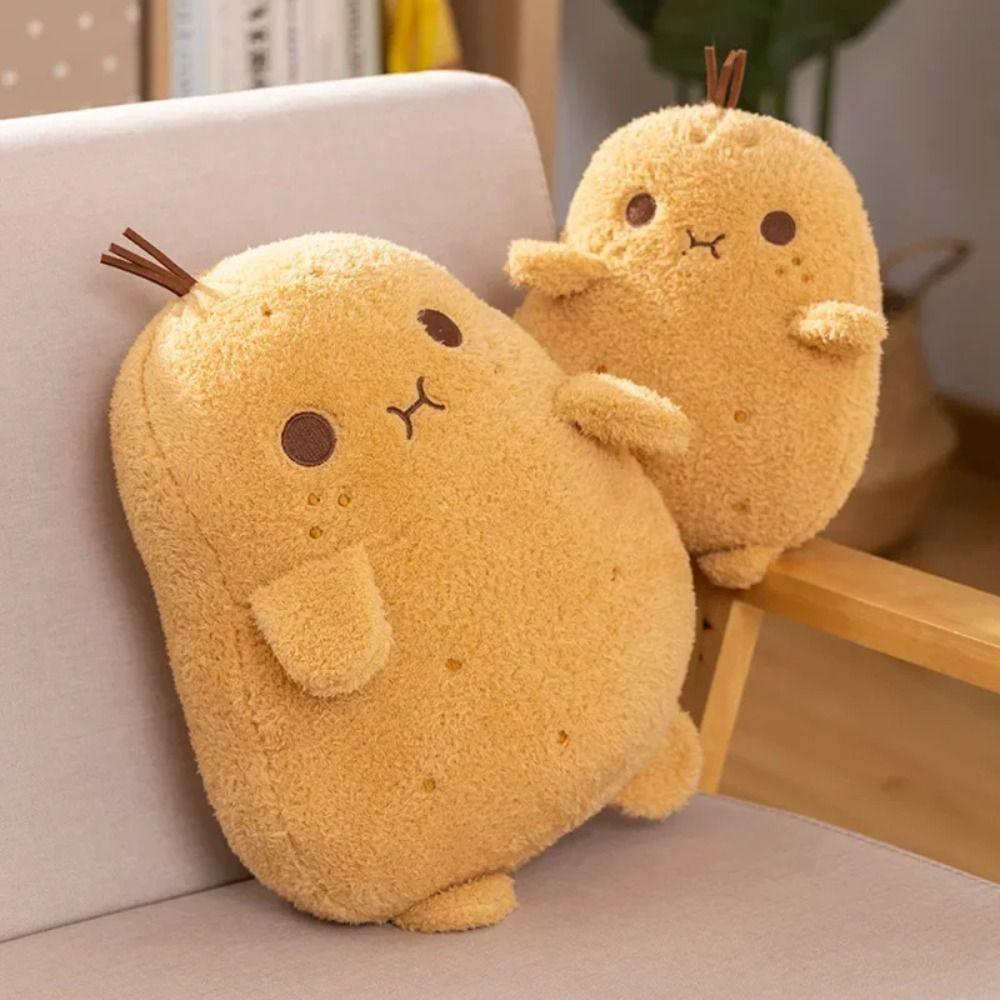 Fluffy Small Potato Plush Doll Plush Stuffed Plant Spud Throw Pillow Kids Birthday Gifts