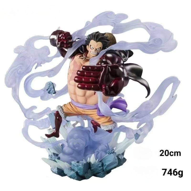 20 см Аниме-модель One Piece Монки Д. Лампа Луффи Gear 4 Модели Куклы Фигурка Действия Статуя Луффи GK Декор Коллекция Игрушка для Детей Мальчика Подарок