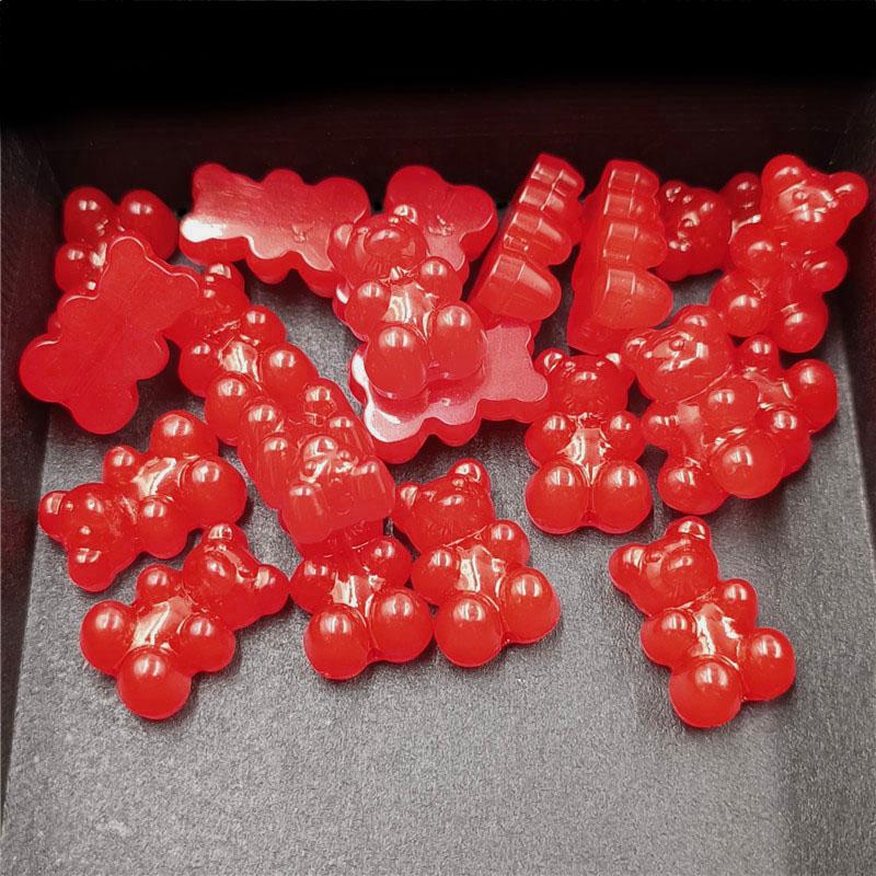 10 шт. 12*19 мм ночное свечение, конфеты, желе, вертикальное отверстие, медведь для DIY, браслет, ожерелье, шпилька, материал, аксессуары ручной работы, ювелирные аксессуары