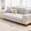 Simplicity Sofa Cushion Four Seasons Universal Couch Cushion Pure Cotton Sewn Scallop Pattern Sofa Mat Solid Color Sofa Cover