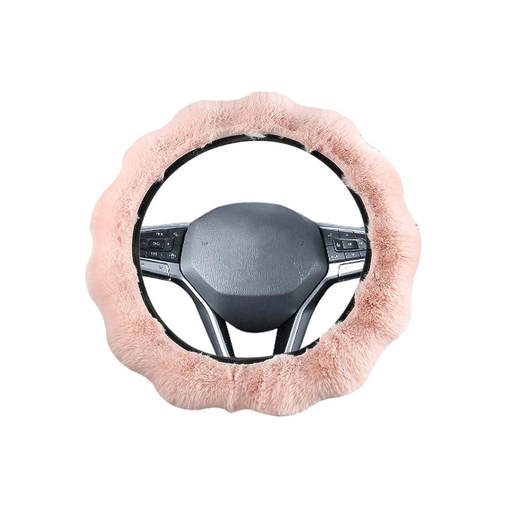 Plush Steering Wheel Cover Auto Interior Supplies Warm Car Steering Wheel Cover For Drivers Men Women Sedans Trucks SUVs RVs