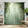 2pcs Lush Green Vine Printed Curtains, Designed for Light Filtering, Quality Material, Ideal for Nature-Inspired Home Window Dec