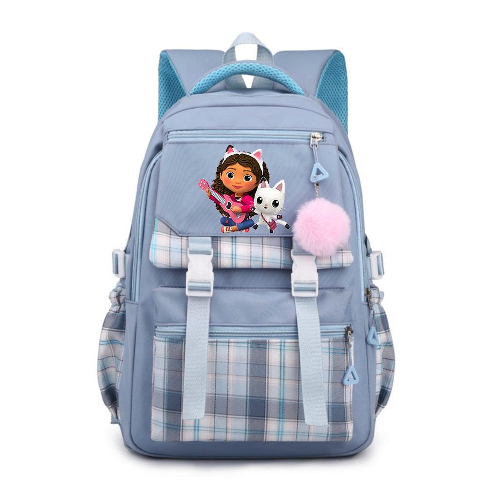 Gabby Dollhouse SchoolBag Начальная школьная сумка для книг Большой вместительный рюкзак с героями мультфильмов и аниме Высококачественный рюкзак Сумка для ноутбука Подарочная сумка